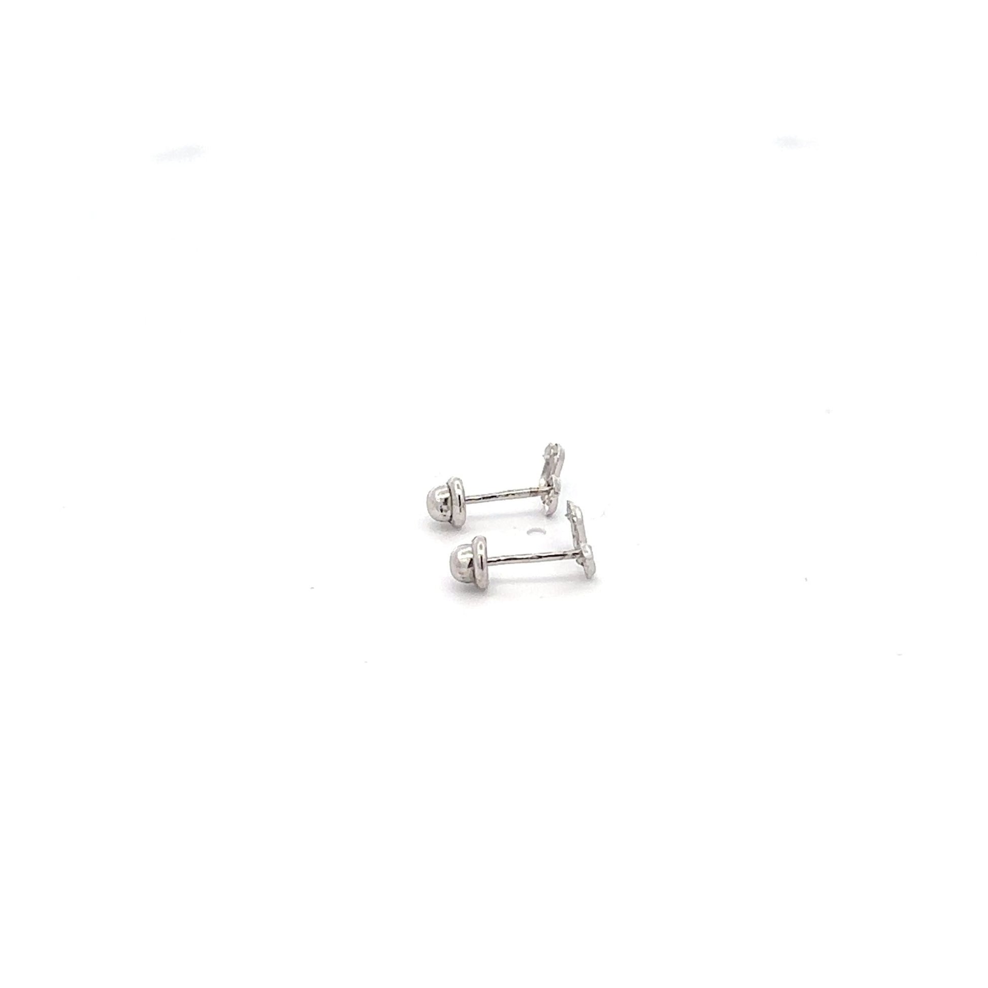 925 Sterling Silver Stud Snake Earrings Small Screw Back - Rafant
