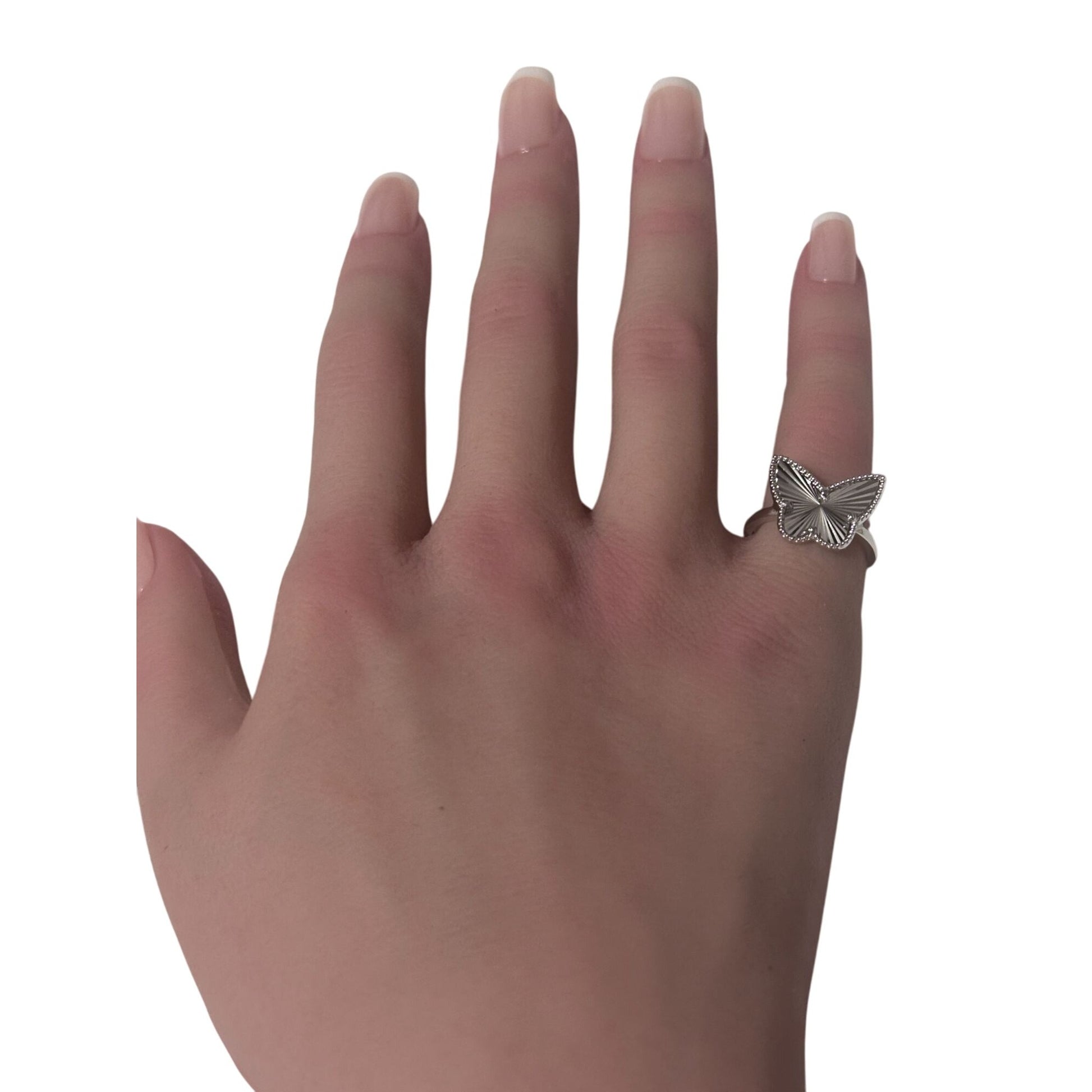 925 Sterling Silver Ring Size 5 Butterfly - Rafant