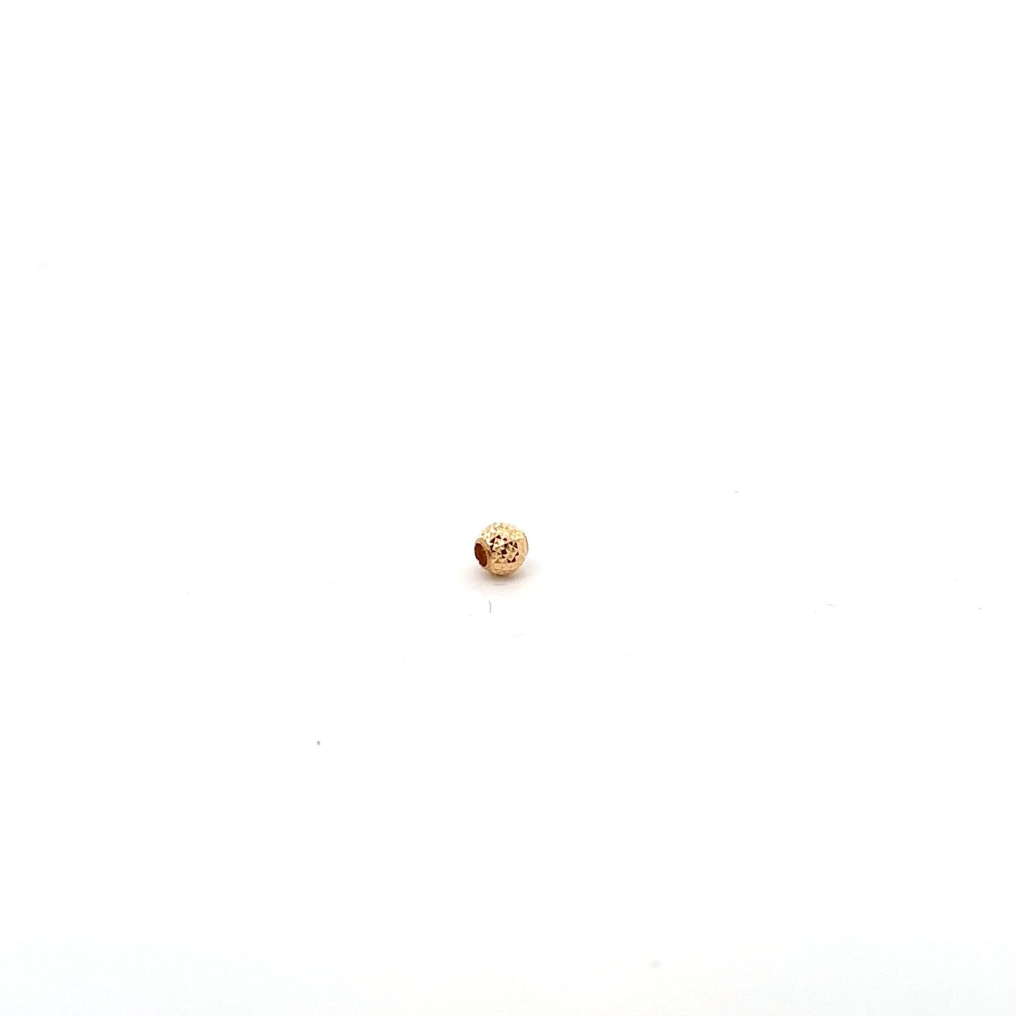 18K Gold Ball Textured Bead Spacer Tiny DIY Bracelet Necklace - Rafant