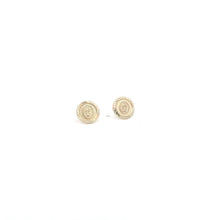 Load image into Gallery viewer, 14K Gold Stud Earrings Saint Guadalupe Religious Screw Back Type Very Tiny
