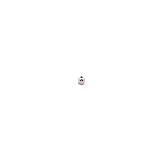 18K White Gold Ball Bead Spacer Small DIY Bracelet Necklace Making 3.6mm - Rafant