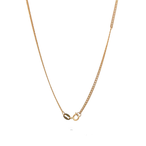 18K Gold Necklace Chain Curb  20 inches 1.95 grams - Rafant