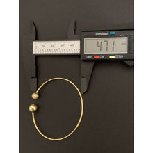 Load image into Gallery viewer, 18K Gold Bracelet Bangle Balls Oval 2.88 grams Size 6.5 inches
