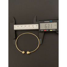 Load image into Gallery viewer, 18K Gold Bracelet Bangle Balls Oval 2.88 grams Size 6.5 inches

