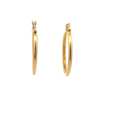 Load image into Gallery viewer, 18K Gold Earrings Hoops Polished 1.48 grams - Rafant
