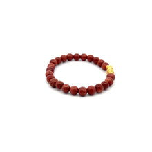 Load image into Gallery viewer, 18K Gold Piyao Pixiu Dragon Bracelet Gemstones Goldstone 6mm
