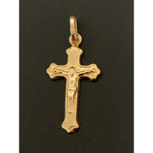 Load image into Gallery viewer, 18K Gold Pendant Cross Jesus Christ Religious 0.71 grams - Rafant
