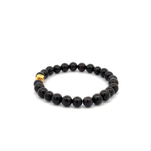 Load image into Gallery viewer, 24K Yellow Gold Money Bag Lucky Bracelet Gemstones Shungite 6mm - Rafant
