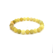 Load image into Gallery viewer, 24K Gold Piyao Pixiu Lucky Charm Bracelet Gemstones Lemon Jade 6mm - Rafant
