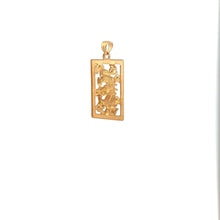 Load image into Gallery viewer, 18K Gold Pendant Dragon Rectangle - Rafant
