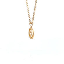 Load image into Gallery viewer, 18K Gold Necklace Chain 17.75&quot; Rolo Pendant Charm Love Heart Circle - Rafant
