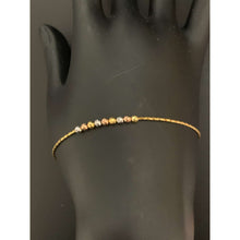 Load image into Gallery viewer, 18K Gold Bracelet Beaded Flexible 1.28 grams 7 inches
