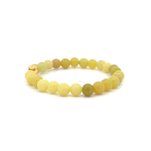 Load image into Gallery viewer, 18K Gold Money Bag Lucky Charm Bracelet Gemstones Lemon Jade 6mm - Rafant
