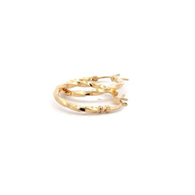 Load image into Gallery viewer, 18K Gold Earrings Hoops 0.94 grams - Rafant
