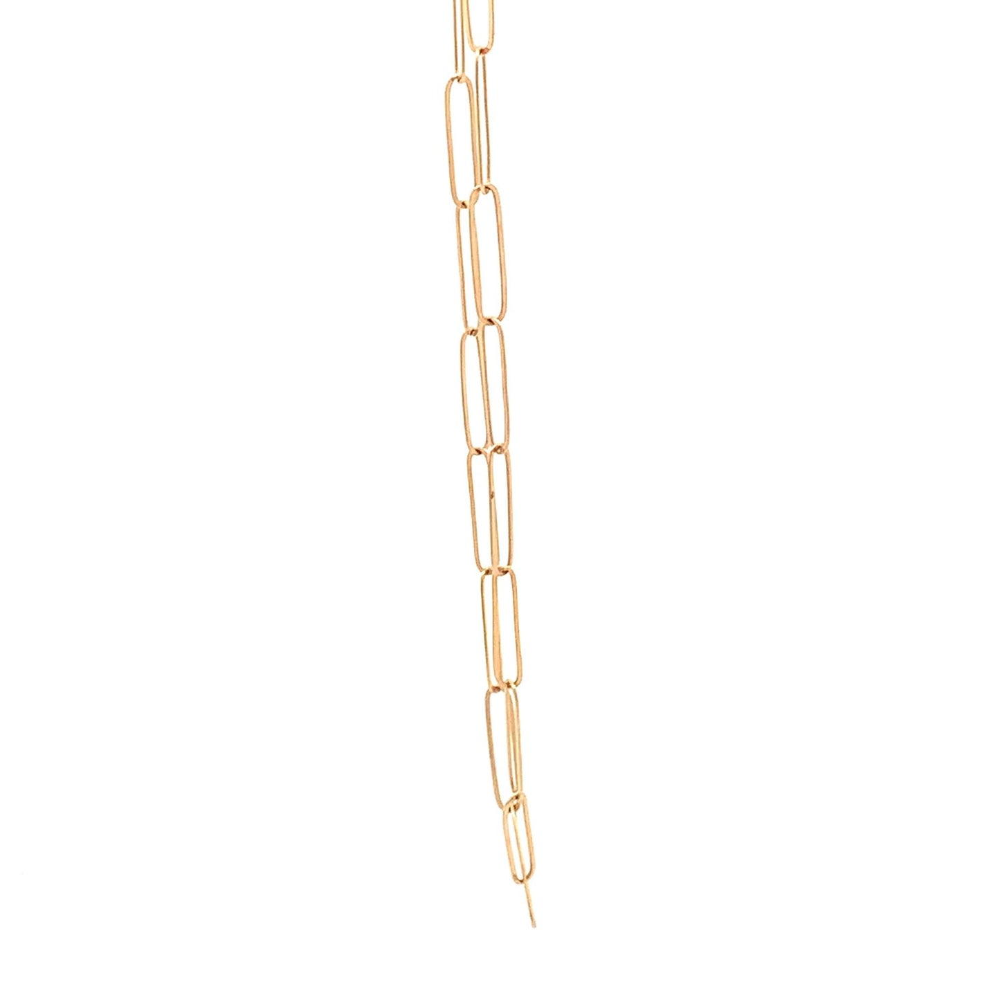 18K Yellow Gold Bracelet Paperclip 1 gram Size 8 inches - Rafant