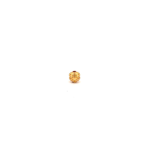 18K Gold Money Coin Ball Bead Lucky Charm - Rafant