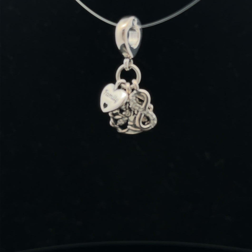 925 Sterling Silver Charm Bead Heart Infinity Tree of life