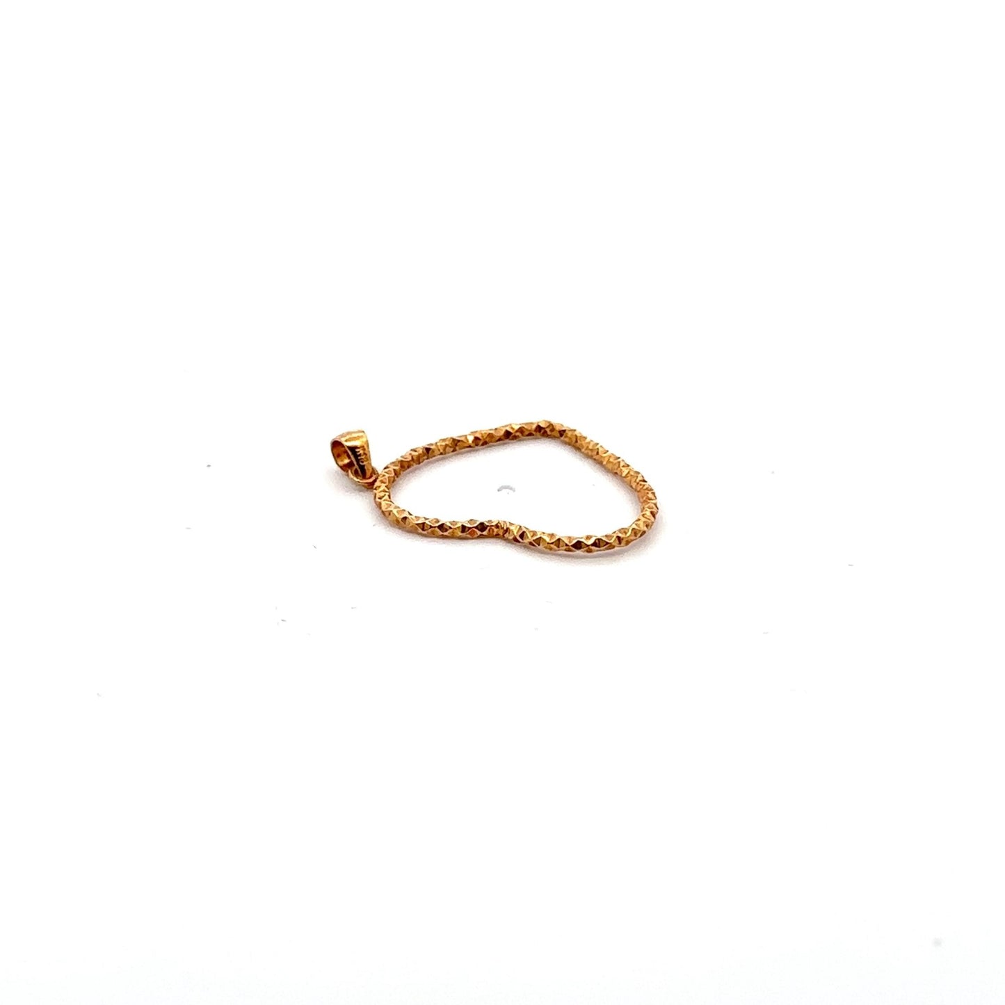 18K Gold Pendant Heart 0.80 grams - Rafant