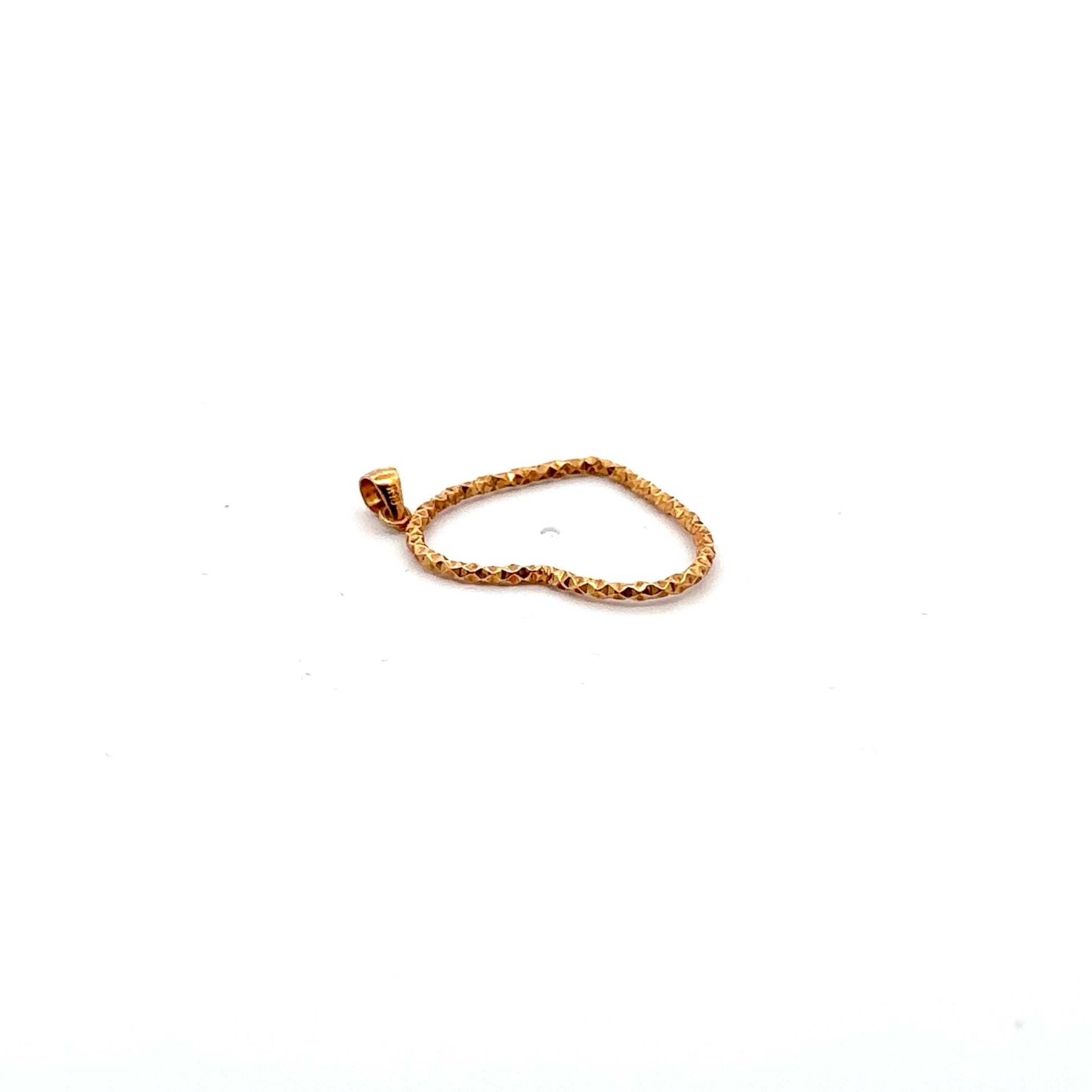 18K Gold Pendant Heart 0.80 grams - Rafant