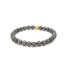 Load image into Gallery viewer, 18K Gold Money Ball Lucky Bracelet Gemstones Pyrite 6mm - Rafant
