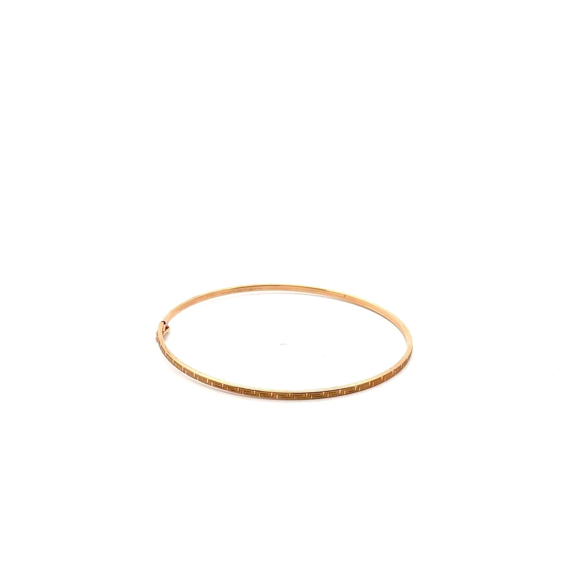 18K Gold Bracelet Bangle Size 6.25 inches - Rafant