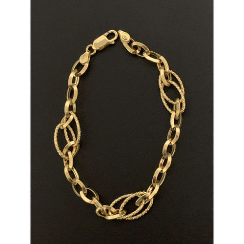 18K Gold Bracelet Cable Link Chain 3.50 grams 7.25 inches