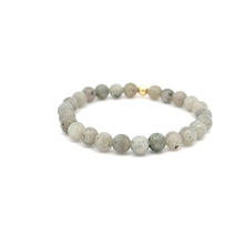 Load image into Gallery viewer, Natural Labradorite 6mm Stretchable Bracelet 18k Gold Bead Charm - Rafant
