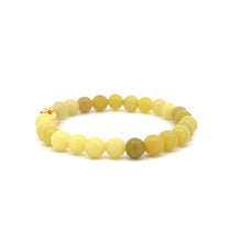 Load image into Gallery viewer, 18K Gold Money Bag Lucky Charm Bracelet Gemstones Lemon Jade 6mm - Rafant
