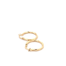Load image into Gallery viewer, 18K Yellow Gold Earrings Hoops Spiral Small 1.04 grams - Rafant
