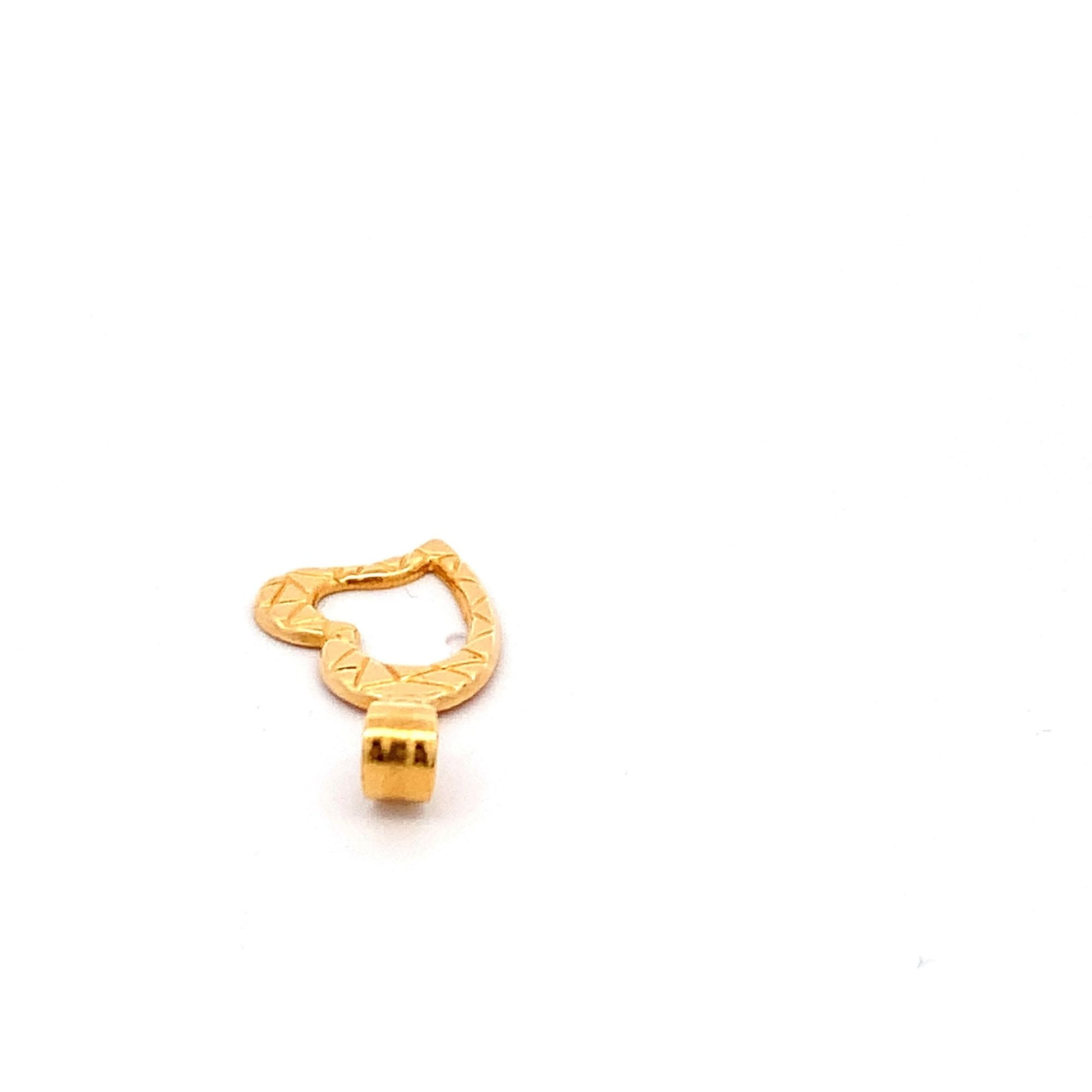 18K Yellow Gold Pendant Heart 0.80 grams Small - Rafant