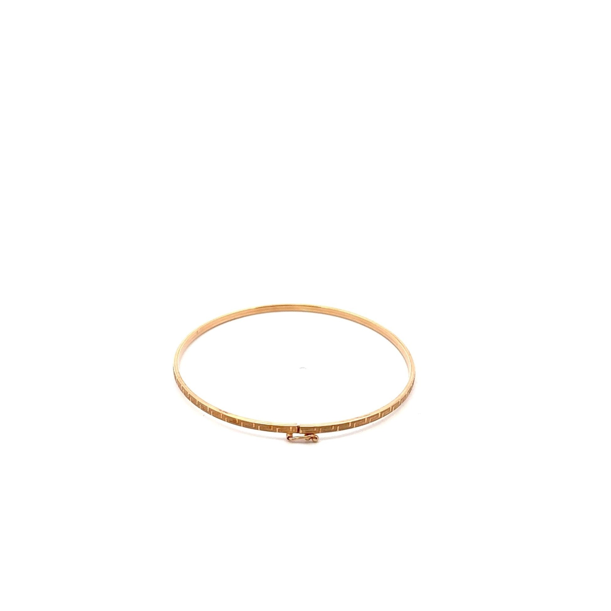 18K Gold Bracelet Bangle Size 6.25 inches - Rafant