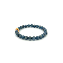 Load image into Gallery viewer, 18K Gold Money Bag Lucky Charm Bracelet Gemstones Kyanite 6mm - Rafant
