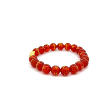 Load image into Gallery viewer, 18K Gold Dragon Pixiu Piyao Lucky Charm Bracelet Gemstones Red Agate Dragon 8mm - Rafant
