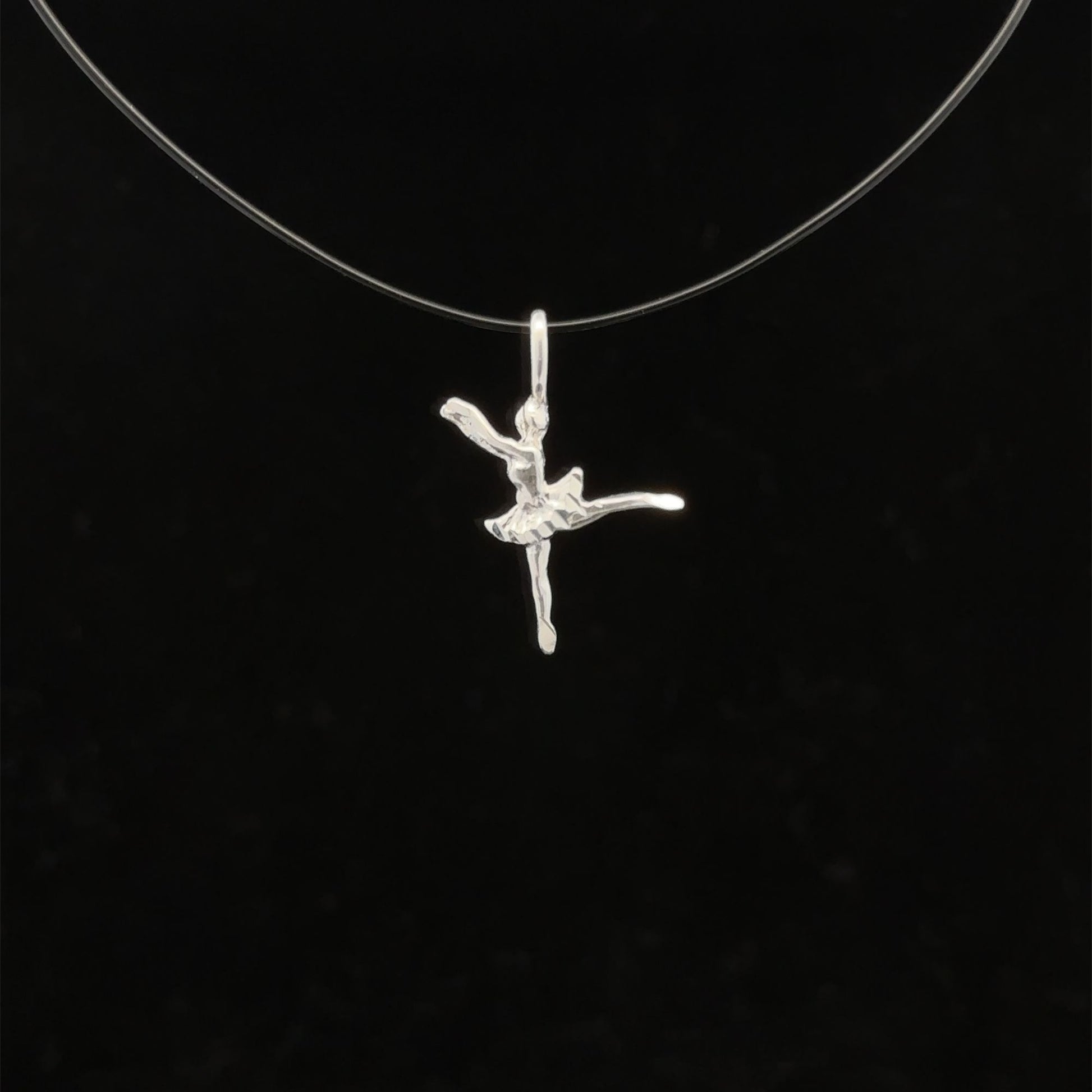 925 Sterling Silver Pendant Charm Ballerina - Rafant