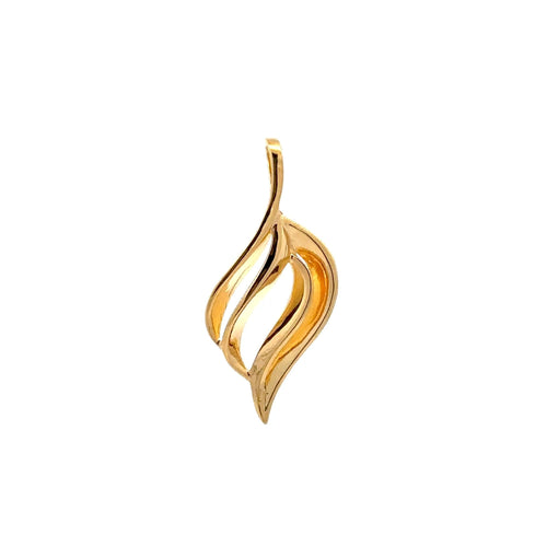 18K Japan Gold Pendant Leaf 1.49 grams - Rafant