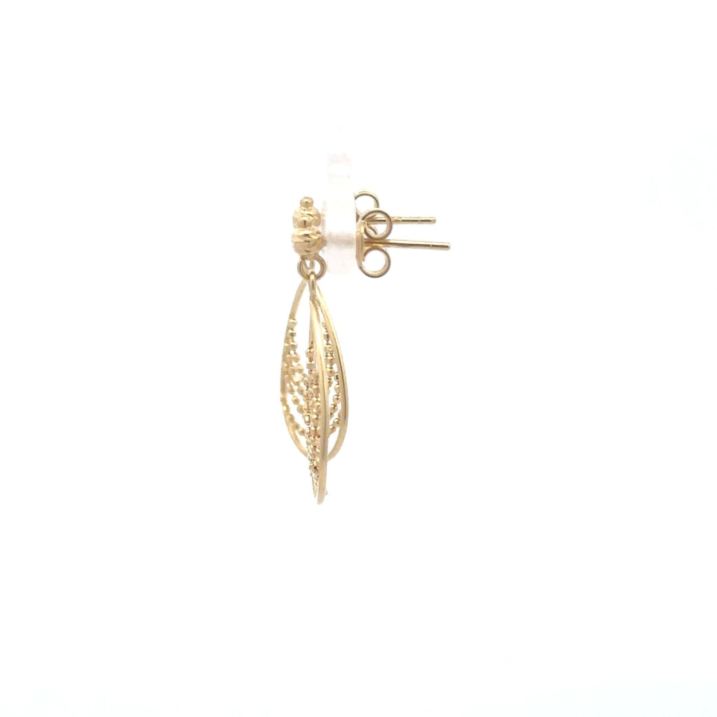 18K Gold Earrings Dangling Earrings 2.17 grams - Rafant