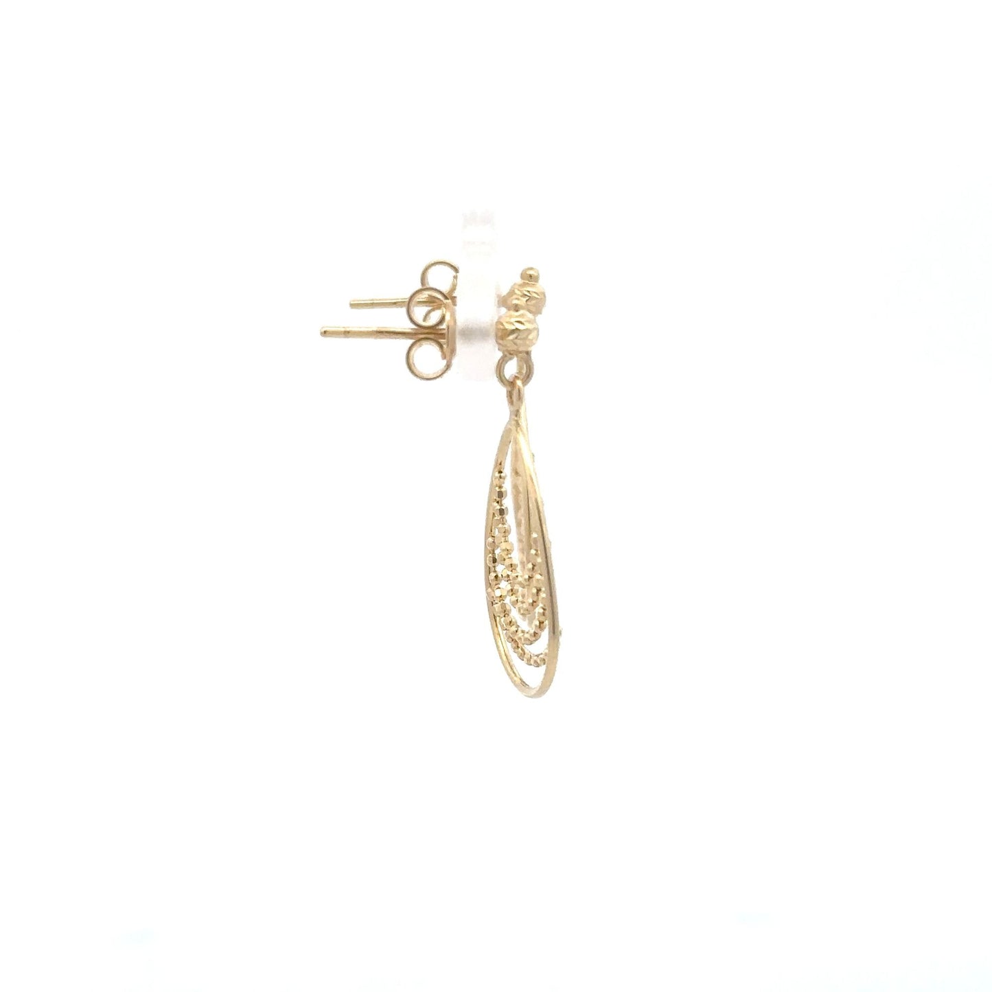 18K Gold Earrings Dangling Earrings 2.17 grams - Rafant
