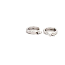 Load image into Gallery viewer, 18K White Gold Earrings Huggies Very Tiny 1.08 grams - Rafant

