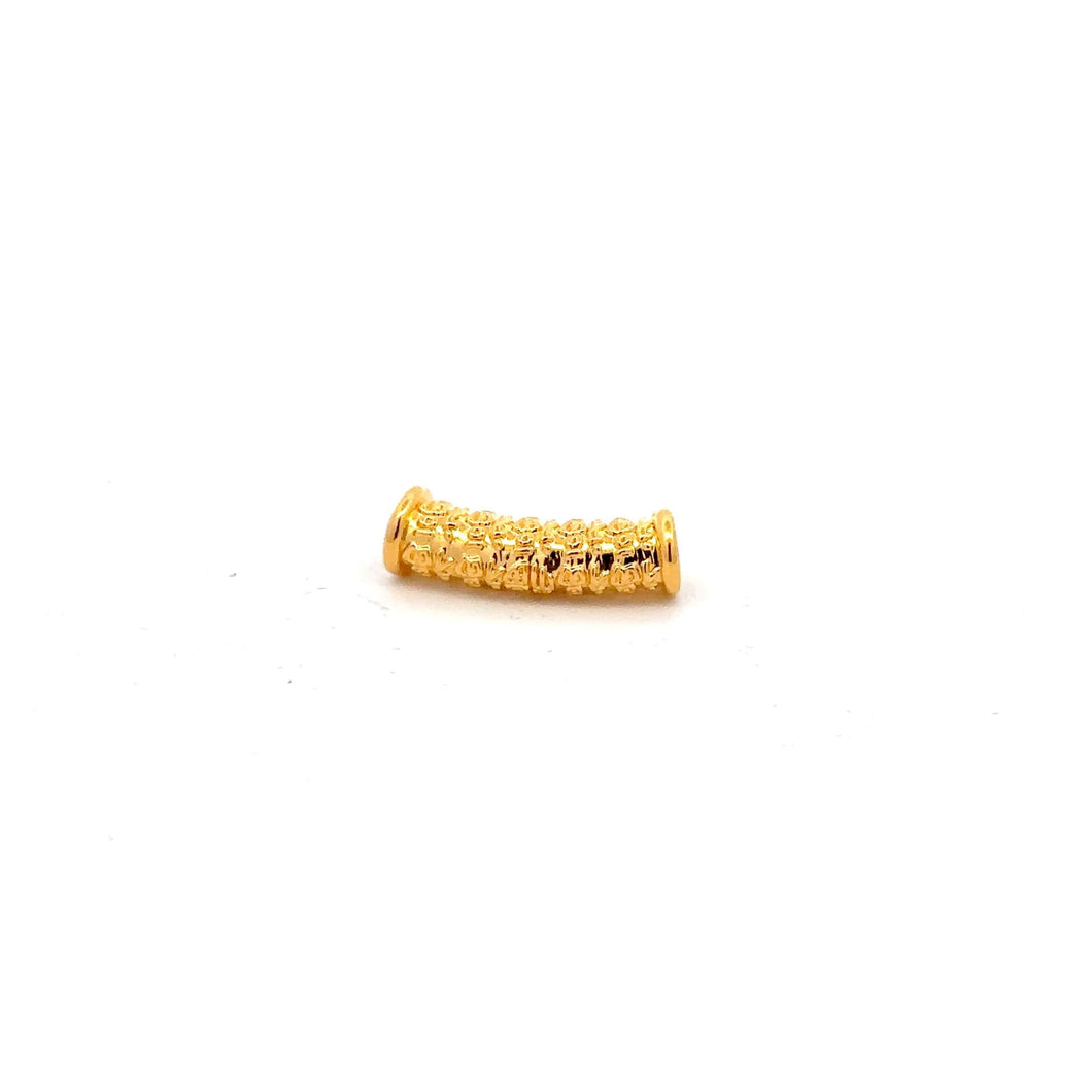 18K Gold Tube Lucky Charm 0.24grams - 0.27 grams - Rafant