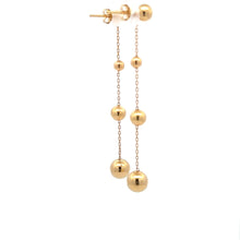 Load image into Gallery viewer, 18K Gold Earrings Stud Dangling Balls  Two Ways 2.92 grams - Rafant
