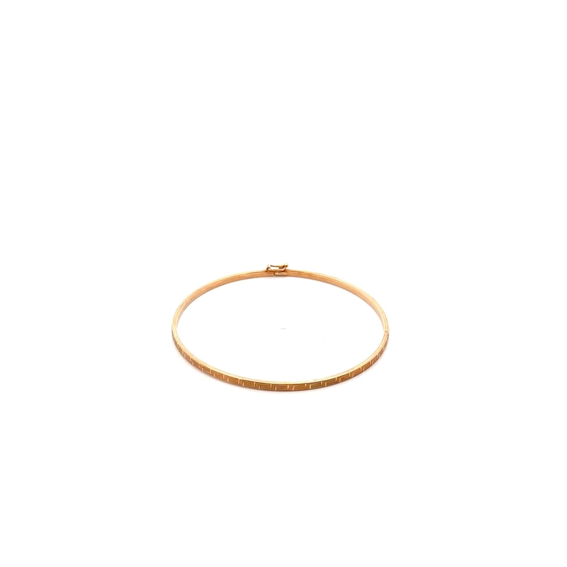 18K Gold Bracelet Bangle Size 6.25 inches - Rafant