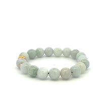 Load image into Gallery viewer, 18K Gold Money Ball Lucky Charm Beads Bracelet Gemstones Burmese Jade 8mm - Rafant
