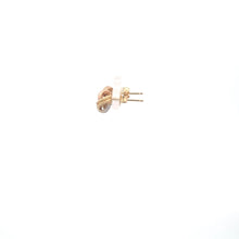 Load image into Gallery viewer, 18K Gold Earrings Stud Knot Small Tricolor - Rafant
