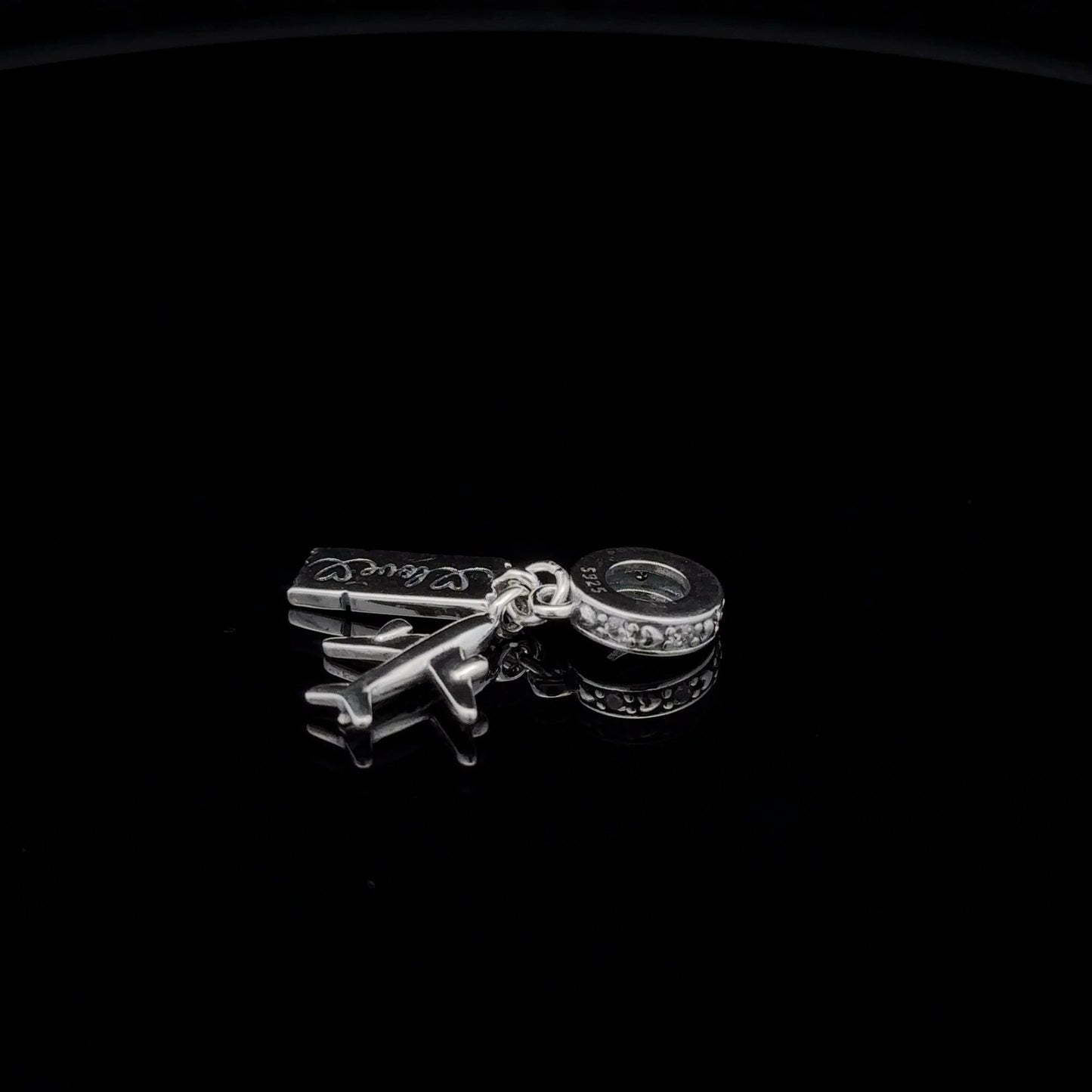 925 Sterling Silver Charm Bead Plane Ticket Travel For Charm Bracelet Necklace - Rafant