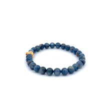 Load image into Gallery viewer, 18K Gold Money Bag Lucky Charm Bracelet Gemstones Kyanite 6mm - Rafant
