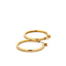 Load image into Gallery viewer, 18K Gold Earrings Hoops Polished 1.48 grams - Rafant
