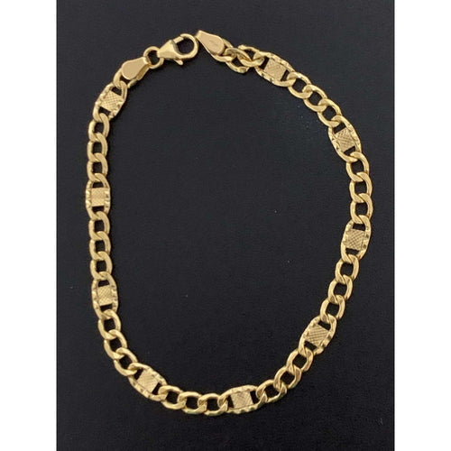 18K Gold Bracelet Chain Link 7.5 inches 3.04 grams