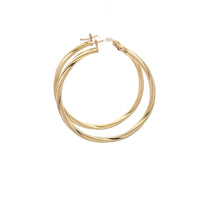 Load image into Gallery viewer, 18K Gold Earrings Hoops Loops Spiral 1.45 grams - Rafant
