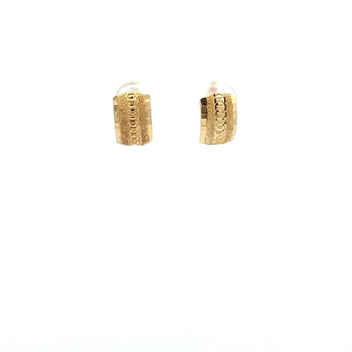 18K Gold Earrings French Clips Fine Jewelry 1.24 grams - Rafant