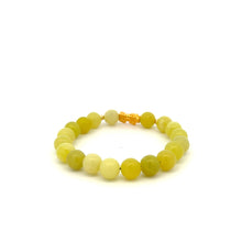 Load image into Gallery viewer, 18K Gold Dragon Pixiu Piyao Lucky Charm Beads Bracelet Gemstones Lemon Jade 8mm - Rafant
